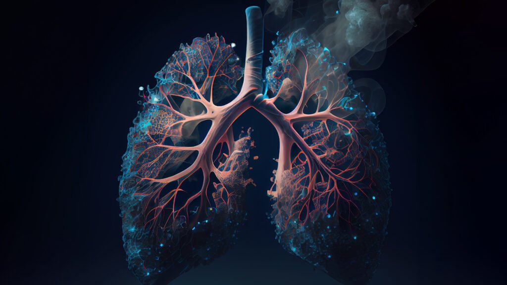 concept art showing diseased Lungs