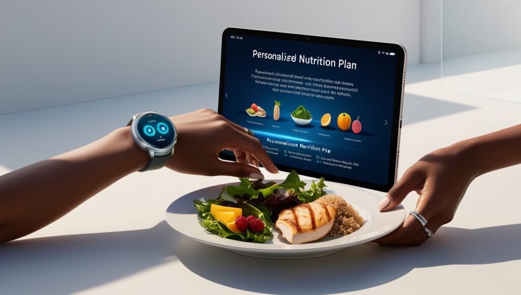 concept art depicting AI powered personalised nutrition plans