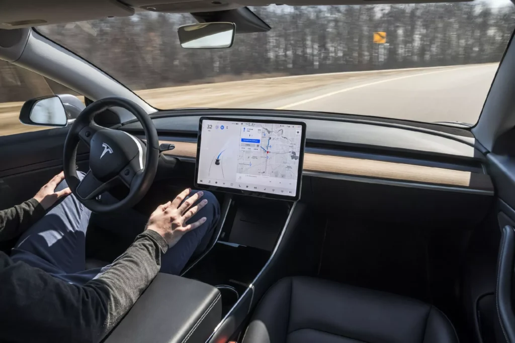 Tesla Car on autopilot